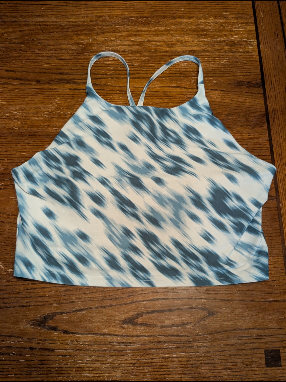 Old Navy Active Powersoft Longline Sports Bra Blue/White Women's XL